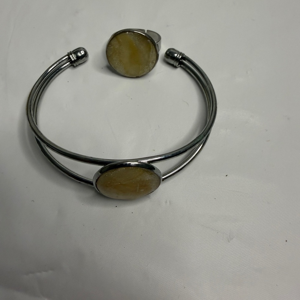 Handmade stainless steel and polymer clay set